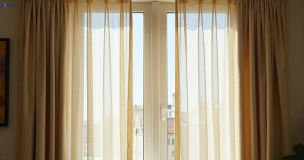 Dull dusty drapes in chifley-nsw before professional cleaning